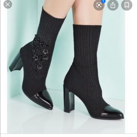 Stuart Weitzman Shoes - Stuart Weitzman 🖤sock hop embellished booties